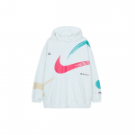 Nike J&auml;nese Aasta CNY Seeria Spordir&otilde;ivad &Uuml;lem&otilde;&otilde;duline Kootud Kapuutsiga Topp Naistele Valge FD4798-121 L