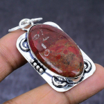 Red River Jasper Gemstone 925 Steling Silver Jewelry Pendant 2.09 r0i75