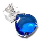 London Blue Topaz Gemstone Handmade 925 Sterling Silver Gift Pendant 1.77 b7y75