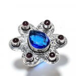Tanzanite Quartz, Amethyst Gemstone 925 Sterling Silver Jewelry Ring Size 7 s9s24