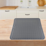 Draining Mat Made of , Easy to Clean, Sink Mat, Worktop for Refrigerator Drawer, Drawer Insert, light grey_S