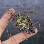 Natural Turritella Fossil Gemstone Copper Wire Wrap Jewelry Pendant 3.47 f0e77
