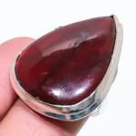 Natural Red Labradorite Gemstone 925 Sterling Silver Gift Ring Size 7 y3s46
