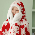 WTEMPO S&uuml;gis-talv j&otilde;ulud lumehelves paksendatud lambaliha multifunktsionaalne tekk Sall keeb tekk flanell suur p&auml;evatekk 1pc kohv