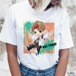 Jungkook Kip T-s&auml;rk Suga J Hope Naiste Jin JIMIN V top T-s&auml;rk K Potile S valge