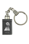English setter, Lawerack, Laverack - Crystal key ring with dog photo, illuminated key ring, unique gift by Art-Dog brand