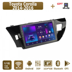 Androidi autoraadio Toyota Corolla 2014-2016 multimeediumipleieri peakomplekti stereo-GPS-i navigatsioonis&uuml;steemile BT WIFI 1+16 GB 1+16GB