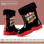 Laste libisemisvastased kummist vihmasaapad &ndash; Hiina Supermani disain, soojad veekindlad jalan&otilde;ud kooli&otilde;pilastele 33 (fits size 30) - 19.5cm