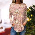 Women's Round neck Hooded Loose Long-sleeved Tops Casual Tops Home Leisure Pajamas Tops XL