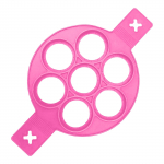 Flip-pliidi pannkoogivorm &ndash; silikoonist pannkoogivormid 7 ringiga korduvkasutatav mittekleepuva munavormi r&otilde;ngas pannkoogivalmistaja s&uuml;damekujuline &uuml;mmargune t&auml;hekujuline pannkoogivorm One Size