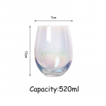 L&auml;bipaistev Rainbow klaasist tass pliivaba kristalltops mahl piim kohvi teetass Creative veiniklaasist joogitass kuumakindel kruus 520ml