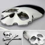 Auto veoauto 3D metallist pealuu pea logo embleem kleebis kleebis isekleepuv m&auml;rk auto mootorratta kaunistus tarvikud h&otilde;bedane must