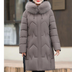 Keskealised naised Talvemantlid Kapuutsiga Kunstkarusnahast Kraega &Uuml;ler&otilde;ivad Vabad Elegantsed Pluss Suuruses Pikad Parkad Paksud Soojad Naiste Jakid 3XL