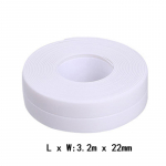 3,2mx38mm aken Vannitoa lint tihendusriba PVC K&ouml;&ouml;k veekindel seinakleebis Isekleepuv &otilde;mblusega WC nurga tihendusriba 3.2m x 3.8cm valge