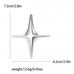 Mood Retro Cross Star Pross Lihtne ni&scaron;&scaron; Nelja otsaga t&auml;rni Pin Naiste r&otilde;ivad Aksessuaarid Korsage