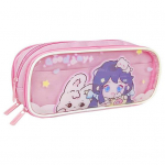 Creative Pen Case Cartoon Girl Animal veekindel hoiukoht roosa