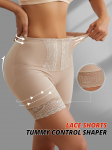 Naiste K&otilde;rge k&otilde;rgusega Tummy Control Ohutusp&uuml;ksid Pits Poistep&uuml;ksid Vormivad p&uuml;ksid Alusp&uuml;ksid Vormiv aluspesu Body Shaper Bokserp&uuml;ksid M aprikoosi