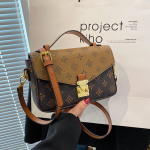 Uus luksuslik mood tr&uuml;kitud naiste &uuml;he &otilde;laga k&auml;eshoitav kott kuum m&uuml;&uuml;k V&auml;ike kandiline kott Mitmek&uuml;lgne kvaliteetne Crossbody kott brown