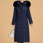 Suures suuruses XL-6XL Keskealine naine pikk mantel Talvine Paks Soe Mantlid Kapuutsiga Elegantne Kunstkarusnahast krae lahtised naistejoped 5XL