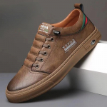 2024 Uued Nahast Vabaaja Kingad Meestele Pruunid Loaferid Vintage Meeste Tossud Mugavad Madalad Kingad S&uuml;gis Meeste Kingad Zapatos De Hombre 42 khaki