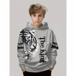 Laste Riietus Poiste Kapuutsiga Pikkade Varrukatega 3D Tiigrite Prindiga Laste Kevad S&uuml;gis Riided Vabaaja V&auml;lisstiilis Poiste T&uuml;drukute Riided Topid 160