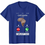 Capybara Is Calling Tees Naljakas Capibara n&auml;riliste loomaarmastaja huumori T-s&auml;rk naiste meeste suvised vabaaja kaelusega l&uuml;hikeste varrukatega topid S