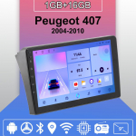 Autoraadio Android Auto Carplay Peugeot 407 2004-2010 jaoks Multimeediapleier Peaseade Stereo GPS-navigatsioon BT WIFI 1+16GB 1+16GB