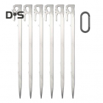 6 tk 22/28 cm telkimistelgi vaia Tugeva t&ouml;&ouml;v&otilde;imega roostevabast terasest v&auml;lisvarikatusega tuulekindel maapinnal naastreening Telgipulk Matkatarvikud 28cm