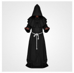Halloweeni keskaegse munga n&otilde;ia preestri kost&uuml;&uuml;m r&uuml;&uuml; cosplay ja laval esinemise jaoks Small