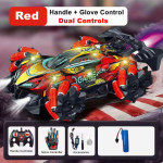 Uus 4WD Cool Spray Stunt Drift Car koos tulede liigutustundliku 360&deg; p&ouml;&ouml;rlemisega 4x4 Off-Road Drifti v&otilde;idus&otilde;idutanki ja Spray Kergemuusika M&auml;nguasja Poistele No Glove sensor punane