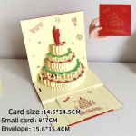 Muusikalised s&uuml;nnip&auml;eva&otilde;nnitluskaardid 3D h&uuml;pikakendega kinkekaart koos Led-muusika kinkekaartidega &uuml;mbrikuga pulmakaunistustega laudadele ONE SIZE