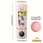 700 ml kaasaskantav blender &ndash; kiire USB-laetav isiklik mahlapress kokteilide ja smuutide jaoks, lihtne puhastada, 1500 mAh roosa