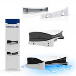 PS5 &otilde;hukese hoidiku horisontaalse kronsteini aluse jaoks, millel on C-t&uuml;&uuml;pi laadimisport ja 4 kuup&auml;eva&uuml;lekande USB 2.0 jaoturi alus Playstation 5 Slim jaoks