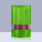 100 tk V&auml;rvilise aknaga alumiiniumfooliumist iseseisvat kotti Paks veekindel sulgemiskott Kuivatatud puuviljade suupistete sulgemise pakendikott 12x20x4cm roheline