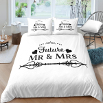H&auml;rra ja proua tekikotikomplekt Queen Size Vuntsid Punased huuled Paar Romantiline teema Voodikate Armastajale Mikrokiust voodipesukomplekt EU single(135x200cm)