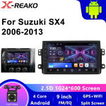 Suzuki SX4 1 2006 - 2014 jaoks Fiat Sedici 189 2006 - 2013 jaoks GPS-iga Auto Raadio Navigatsioon Multimeedia Video M&auml;ngija Stereo Android13 4 core 1GB+32GB carplay