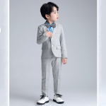 Poiste ja t&uuml;drukute &uuml;likond Ruuduline v&auml;ike &uuml;likond Laste v&otilde;&otilde;rustaja Performance Kleit Lasteriided Lipsuga 130 helehall v&auml;rv