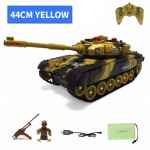 Uus 1/12 RCTank m&auml;nguasja k&auml;ivitamine maastikul j&auml;lgitava kaugjuhtimispuldiga auto laetav v&otilde;itlusm&auml;nguasi, mis sobib poistele lastele kingitus vanem-laps 44cm kollane