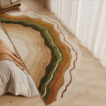 Roheline vaip voodi&auml;&auml;rne vaip, paksendatud pl&uuml;&uuml;sis tuba, magamistuba, voodi ees voodi, voodialune ebakorrap&auml;rane p&otilde;randamatt 80cm * 160cm