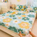 1 tk 100% puuvillased voodilinad Armastuse mustriga sabanas cama matrimonial Queen/King voodikate T&auml;iskomplekt &Uuml;he elastikuga voodilina 150x200x25cm 1pc beige