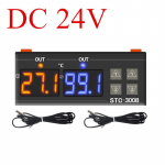 STC-3008 Temperatuuriregulaator Kaks releev&auml;ljundit Termoregulaator Kahekordne digitaalne termostaat K&uuml;tte- ja jahutusfunktsiooniga 12V 24V 110-220V