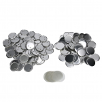 100 komplekti t&uuml;hja nupu m&auml;rgi osade komplekt n&ouml;&ouml;pide valmistamise masina roostevastase nupu valmistaja jaoks. 58mm/2.3in