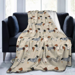 Dachshundi Kampsuni Muster Tekk Villane Tr&uuml;kis Armas Kaasaskantav Pehme Tekk Voodi Flanellist Tekk 100x150cm