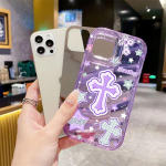 Mobile Phone Cases for iPhone 11 13 XR 15 Pro Max 12 14 Pro Max Case iPhone 16 7 Plus 8 Plus XS Max 6 15 Plus Laser Wave Pattern Anti-drop Waterproof iPhone 6&6S puhas