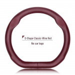 BYD ehtsast nahast roolikate Han, Qin PLUS, Song, Tang, e2, Dolphin, Song Pro, Yuan Pro, Song MAX mudelitele D-Shape Classic 38cm burgundiapunane