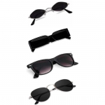 Sheomy Unisex Combo pakkumine 4 tooni prillidega pathan p&auml;ikeseprillid ristk&uuml;lik retro vintage kitsad naised::Mehed , MKN-283