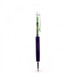 Pierres et Min&eacute;raux. Stylo min&eacute;raux Grenat Tsavorite brut Tanzanie. Couleur violet.