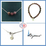 Pierres et Min&eacute;raux. Parure bijoux Bracelet Collier 3 Perles Rubis de Mogok, Birmanie, Taille personnalisable.