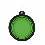 Kokkupandav lemmiklooma plastikust koeratoit veekauss &otilde;ues telkimine reisi kaasaskantav rippuv lemmiklooma toitmiskonteiner Lemmikloomatarbed 350ml (13x9x5.5cm) roheline