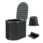 Kaasaskantav t&auml;iskasvanute kokkupandav tualett kaanega 20 pr&uuml;gikotiga, raskeveokitega, v&auml;ljas telkimiseks, matkamiseks, RV-reisiks, maanteereisiks, autos&otilde;iduks, multifunktsionaalne kokkupandav pott must